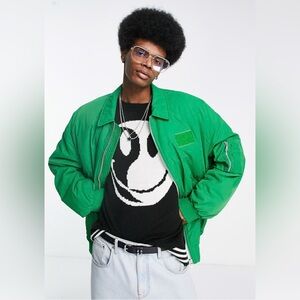 ASOS Design Oversize Green Bomber Jacket